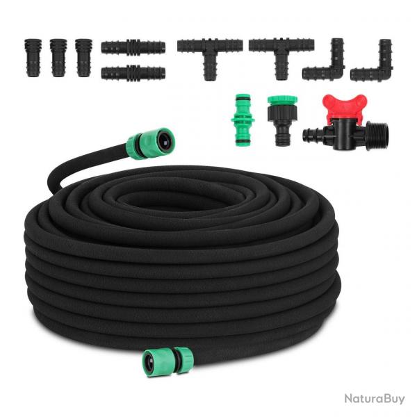 Tuyau poreux 50 m + Nez de robinet + Robinet de sectionnement 14_0003891