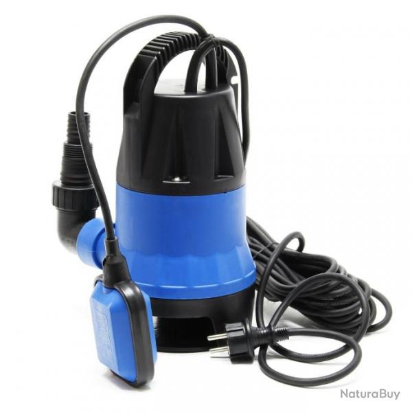 Pompe submersible pour eaux uses 400 watts 7500l/h jardin puits drainage vacuation bleu 16_0000624