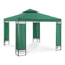 Pergola pavillon barnum tonnelle tente abri gazebo de jardin terrasse vert - 3 x 3 m - 160 g/m² 14_