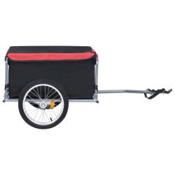 Remorque de bicyclette Noir et rouge 65 kg 92588