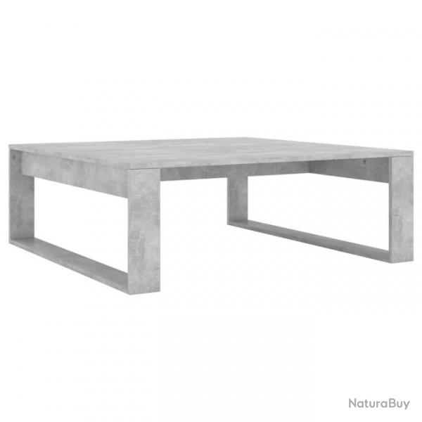 Table basse Gris bton 100x100x35 cm Agglomr 808634