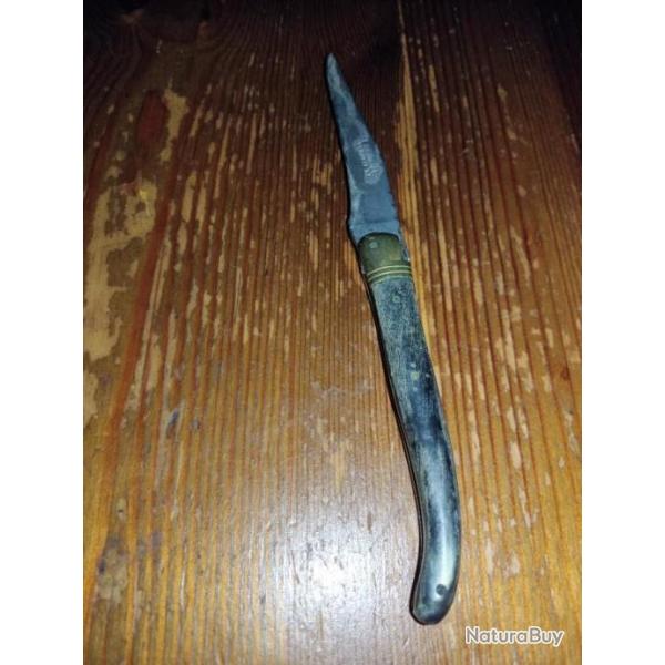 couteau ancien pliantvritable laguiole longueur lame 8.5cmlongueur totale 19.5 cm