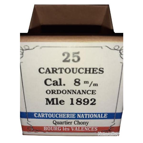 8 mm 1892 ou 8mm 92 ordonnance: Reproduction boite cartouches (vide) CARTOUCHERIE NATIONALE 8835867