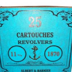 11 mm 1870 ou 70 Marine ou Lefaucheux: Reproduction boite cartouches (vide) ALBERT & BARNIER 8835899