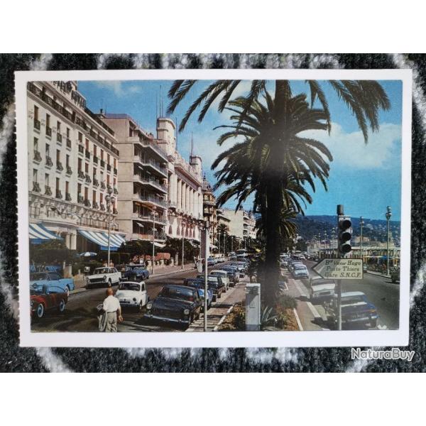 Carte postale Promenade des Anglais Nice Lancia Buick Peugeot Fiat Panhard