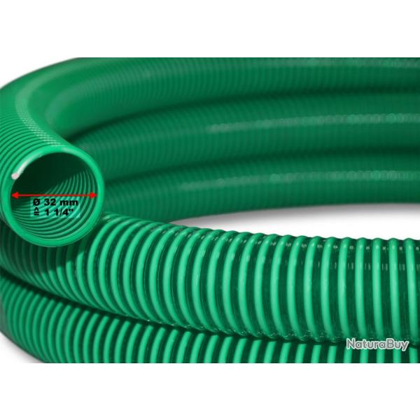 Tuyau de bassin 5 m annel et arm souple diamtre 32 mm (1 1/4") pour poisson vert 16_0001588