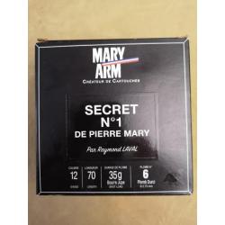 Cartouches  Mary Arm Le Secret N°1 cal 12/70 plomb n°6 DESTOCKAGE!!!
