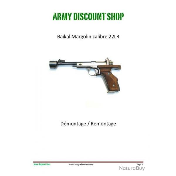 notice dmontage pistolet BAIKAL MARGOLIN (envoi par mail) - VENDU PAR JEPERCUTE (m1053)