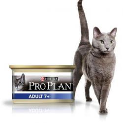 PROPLAN CAT ADULT 7+ THON BOITE 85GR