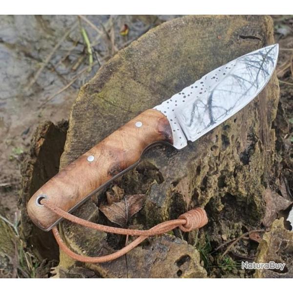 Couteau de chasse "loupe de peuplier noir"