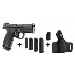 Pack pistolet semi-auto Steyr Mannlicher M9-A1 + 4 chargeurs + chargette + holster