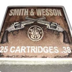 38 Smith & Wesson ou 38 SW: Reproduction boite cartouches (vide) WESTERN CARTRIDGES 8843653