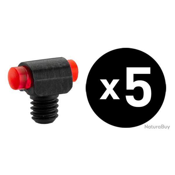 Guidon fluo micro rouge  visser 2,6 mm