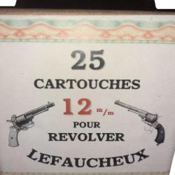 12 mm Broches ou 12mm LEFAUCHEUX: Reproduction boite cartouches (vide) LEFAUCHEUX 8846356