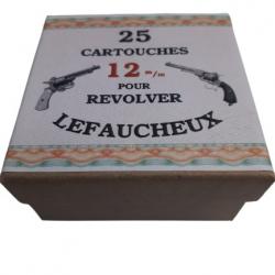 12 mm Broches ou 12mm LEFAUCHEUX: Reproduction boite cartouches (vide) LEFAUCHEUX 8846356