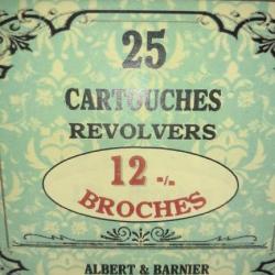 12 mm Broches ou 12mm Lefaucheux: Reproduction boite cartouches (vide) ALBERT & BARNIER 8846371