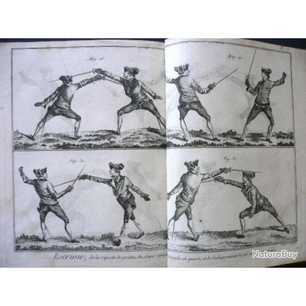 Arts Acadmiques, quitation, escrime, danse, et art de nager 1786 complet avec gravures