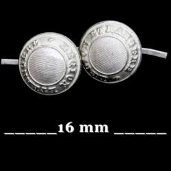 Lot de deux boutons à lamelles (16 mm ) de la Légion Etrangère (argent)