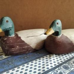 2 appelants de canards colverts bois