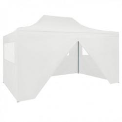 Tente pliable de réception avec 4 parois 3 x 4,5 m Blanc 48870