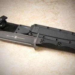 Couteau de Combat Ka-Bar Commando Model 4 Lame Carbone 1095 Manche GFN Etui Celcon Made In USA EK44