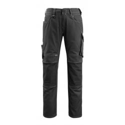 Pantalon léger avec poches genouillères MASCOT MANNHEIM 12779-442 Noir 90 cm (Rallongé) 45 (C51)