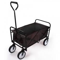 Chariot de jardin pliable noir 90 x 53 x 63 cm - Jusqu'à 70 kg - Livraison gratuite et rapide