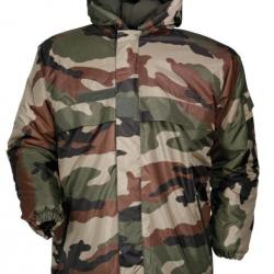 Parka de chasse camouflage enfant coupe vent doublée polaire