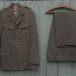 ancienne tenue militaire veste et pantalon de génie