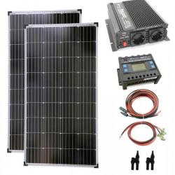 Kit solaire 280W avec régulateur et convertisseur - Livraison gratuite et rapide