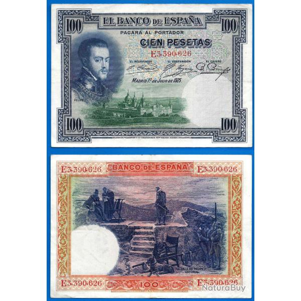 Espagne 100 Pesetas 1925 Europe Felipe 2 Billet Peseta Spain