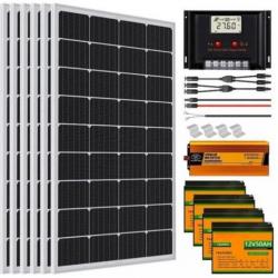 Kit solaire complet 720W 24V - Maison, bateau, camping-car - Facile à installer - Livraison gratuite