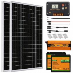 Kit solaire complet 240W 12V - Maison, bateau, camping-car - Installation facile - Livraison rapide