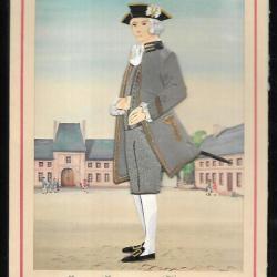 médecin inspecteur des hopitaux 1775 , gravure en relief carton publicitaire