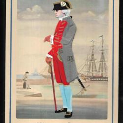 chirurgien de marine 1786 , gravure en relief carton publicitaire