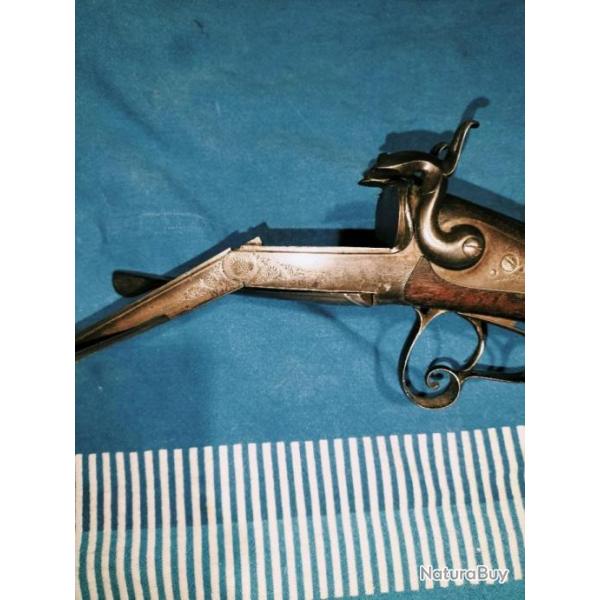 Fusil de chasse  broche de St.Etienne. cal 16, bien conserv,en tat de tir. Crans arm et demi ok