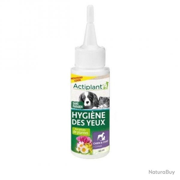 Lotion hygine des yeux pour chien 60ml ACTIPLANT