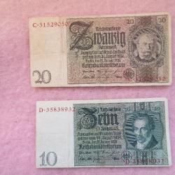 2 billets de banque allemand