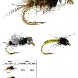 BLISTER NYMPHE DELACOSTE EAUX MOYENNES 1 PAR 3 Taille 1