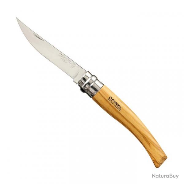 OPINEL LUXE N8 L'EFFILEE MANCHE OLIVIER COUTEAU 10CM LAME 8CM / REF 933