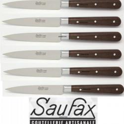 Lot 6 couteaux Saufax à mitres fabriqué à Thiers France LUXE 3018