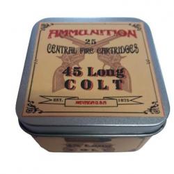 45 LC ou 45 Long Colt: Reproduction boite cartouches (vide) en métal AM 8865208