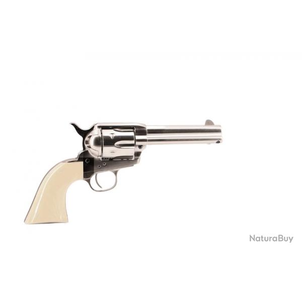 Revolver Uberti 1873 Cattleman.QD calibre 357MAG Canon 4.3/4" New Model Acier Nickel Poigne ivoire