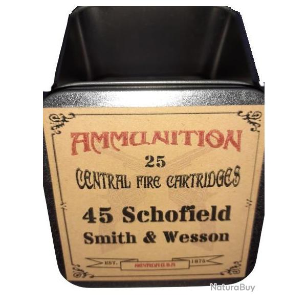 45 Smith & Wesson Schofield ou 45 SW Schofield: Reproduction boite cartouches (vide) AM 8867232