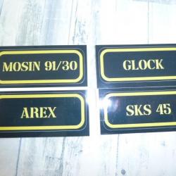 Stickers caisse à munition # glock / arex / sks / mosin