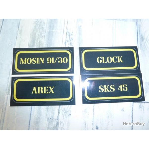 Stickers caisse  munition # glock / arex / sks / mosin