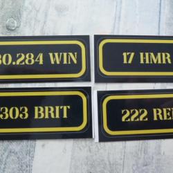 Stickers caisse à munition # 303 brit - 222 rem - 17 hmr - 30.284 win
