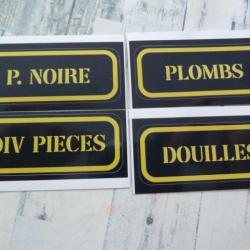 Stickers caisse à munition # douilles - p noire - div pieces - plombs