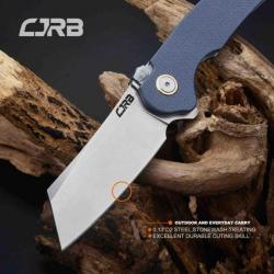 Couteau CJRB Cutlery Crag Recoil-Lock Gray Lame Acier D2 Manche G10 Linerlock Clip J1904RGYF