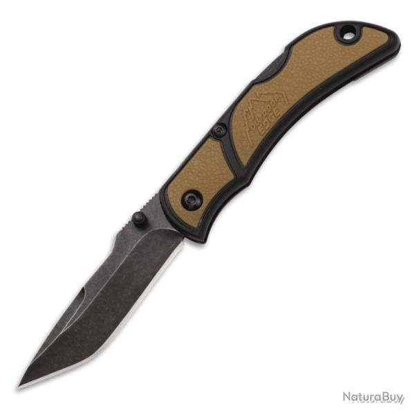 Couteau pliant Outdoor Edge Small Chasm Lockback Brown Coyote